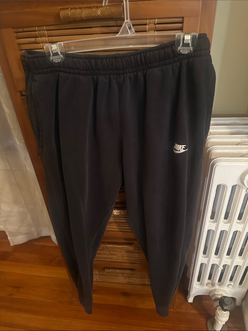 Nike Kids Black Sweat Joggers with White Logo